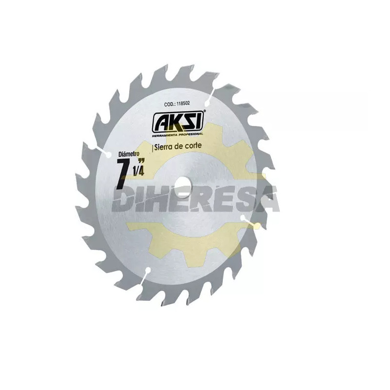 Sierra Circular Para Madera 7 1/4", 24 Dientes, Centro 5/8"