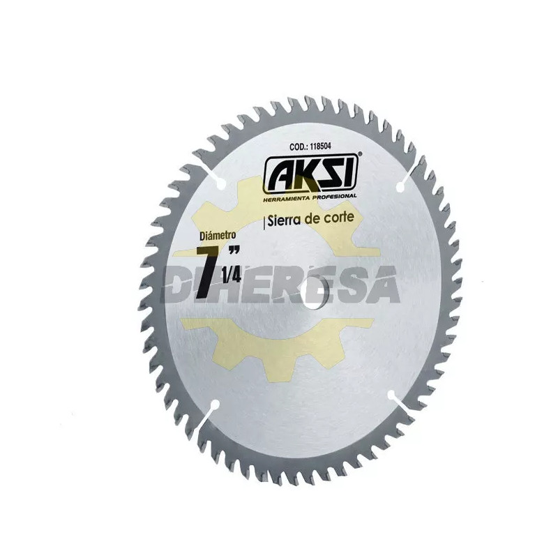 Sierra Circular Para Madera 7 1/4", 60 Dientes, Centro 5/8"