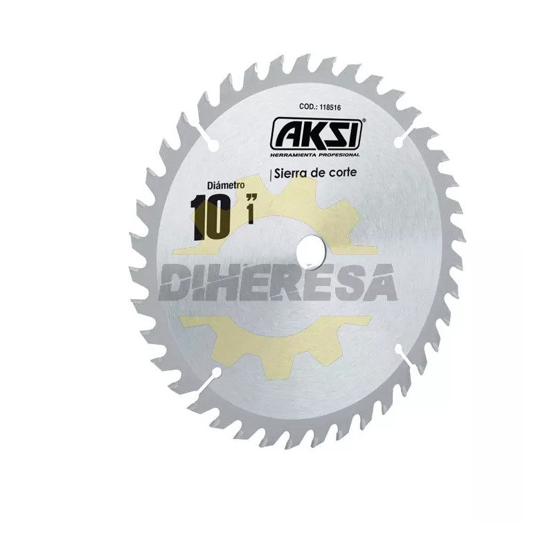 Sierra Circular Para Madera 10", 40 Dientes, Centro 1"