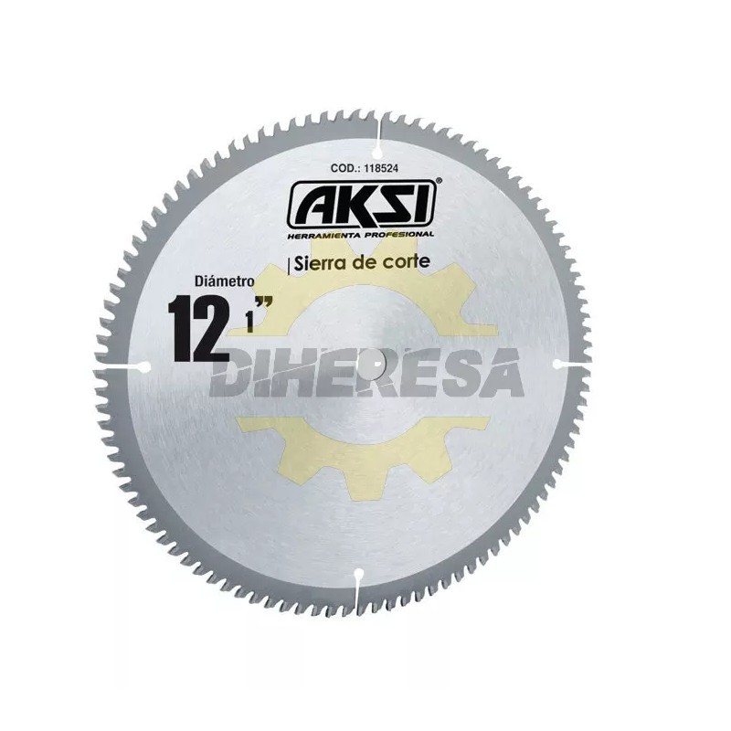 Sierra Circular Para Madera 12", 100 Dientes, Centro 1"
