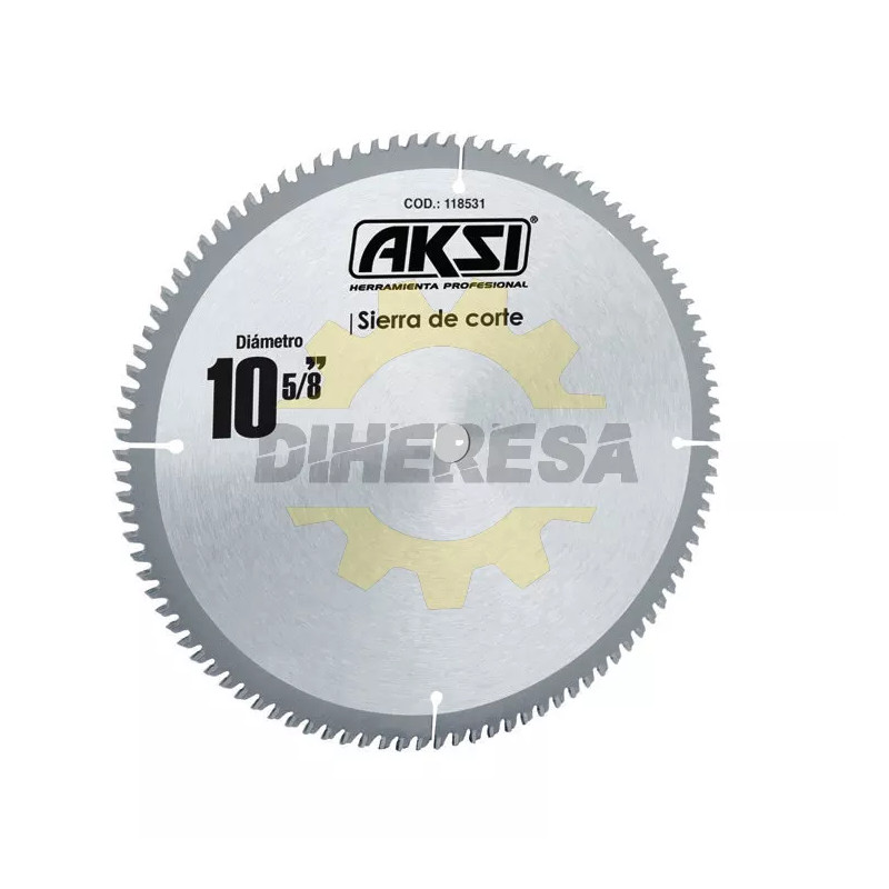 Sierra Circular Para Aluminio 10", 80 Dientes, Centro 5/8"