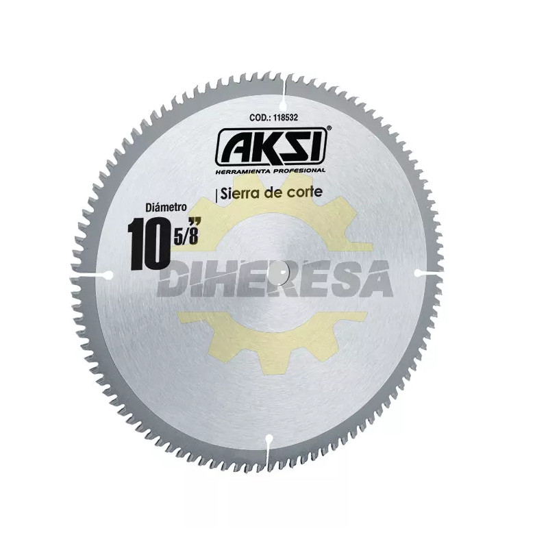 Sierra Circular Para Aluminio 10", 100 Dientes, Centro 5/8"