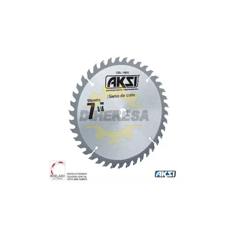 Sierra Circular P/Plastico Y Formaica 7 1/4", 48 Dientes, Centro 5/8"