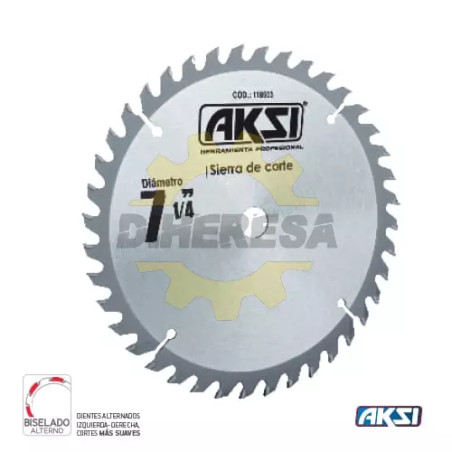 Sierra Circular P/Plastico Y Formaica 7 1/4", 48 Dientes, Centro 5/8"
