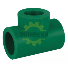Ppr - Tee Reducida, 3/4" X 3/4" X 1/2" (25mm X 25mm X 32mm)