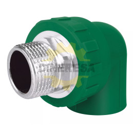 Ppr - Codo 90 Con Rosca Macho, 1" (32mm)