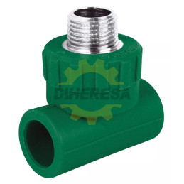 Ppr - Tee Rosca Central Macho, 1/2" (20mm)
