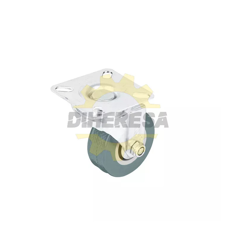 Rodaja Pvc Placa Movil 3"