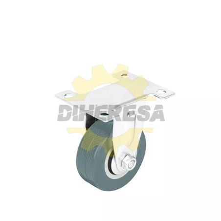 Rodaja Pvc Placa Fija 3"