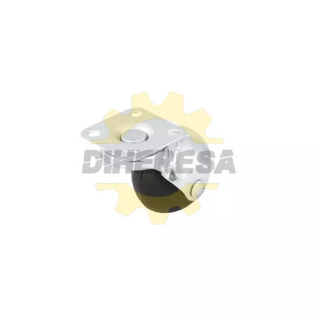Rodaja Hule Tipo Bola Placa Movil 1 1/2" Cap Carga 25 Kg