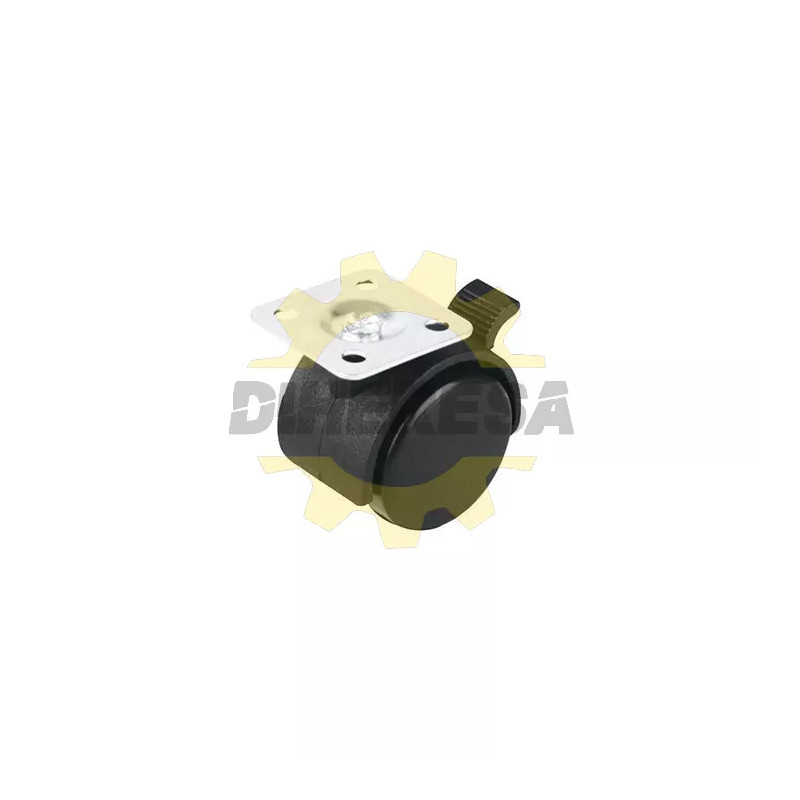 Rodaja Nylon Tipo Yoyo Placa Movil Con Freno 1 1/2"