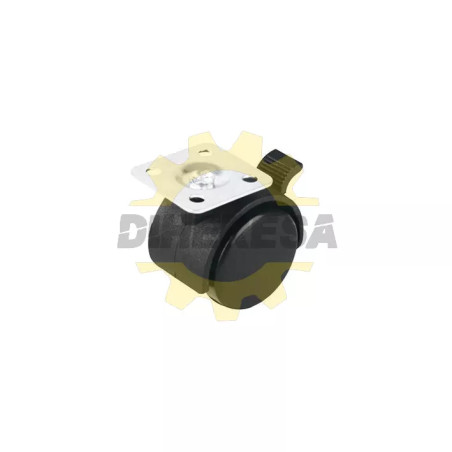 Rodaja Nylon Tipo Yoyo Placa Movil Con Freno 1 1/2"