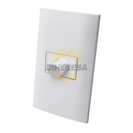 Atenuador De Luz Rotativo Con Placa Plástica - Blanco - Linea Altimus
