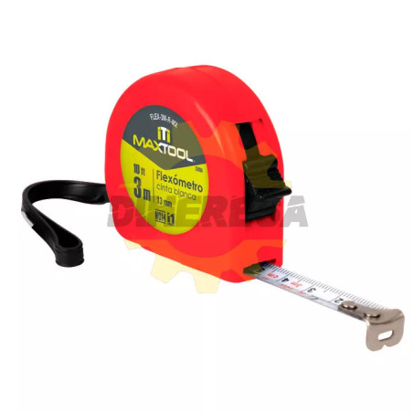 Flexometro De 3 Mts Color Rojo