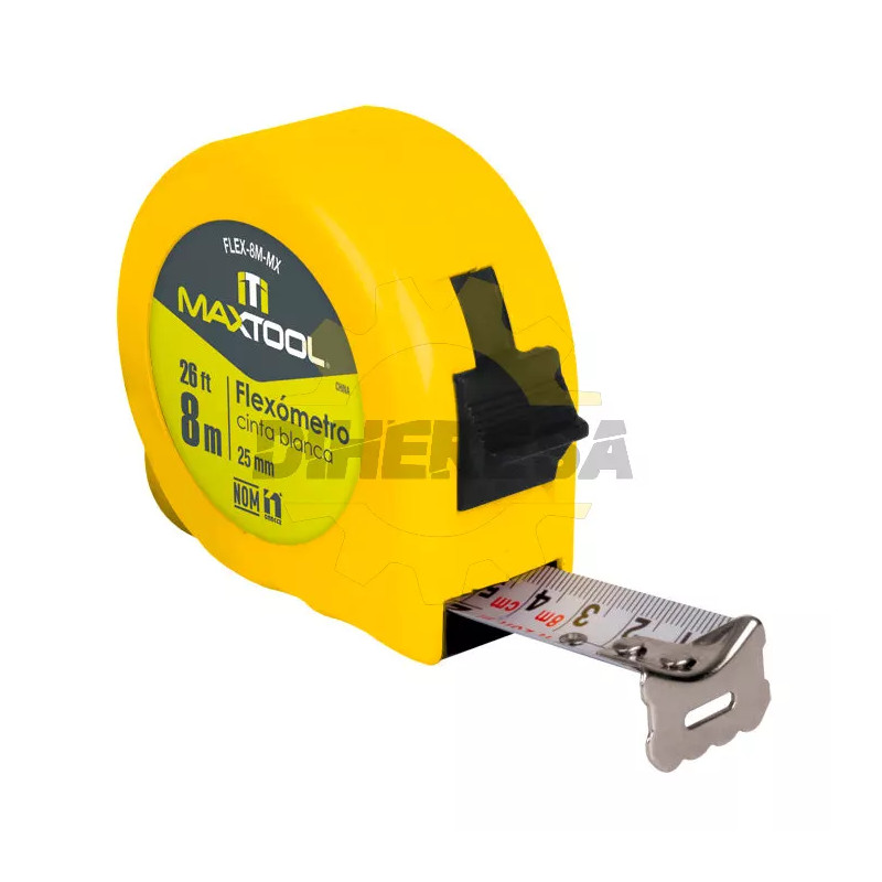 Flexometro De 8 Mts Color Amarillo