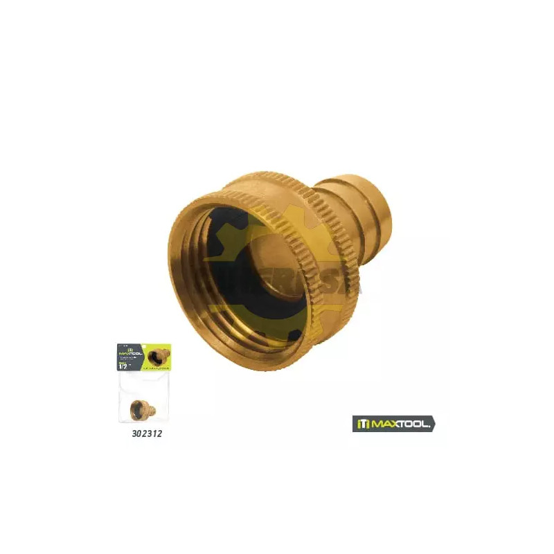 Conexion Sencilla De Laton Hembra De 1/2" En Bolsa Con Caballete