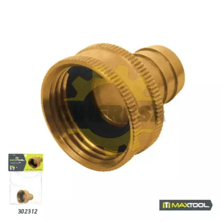 Conexion Sencilla De Laton Hembra De 1/2" En Bolsa Con Caballete