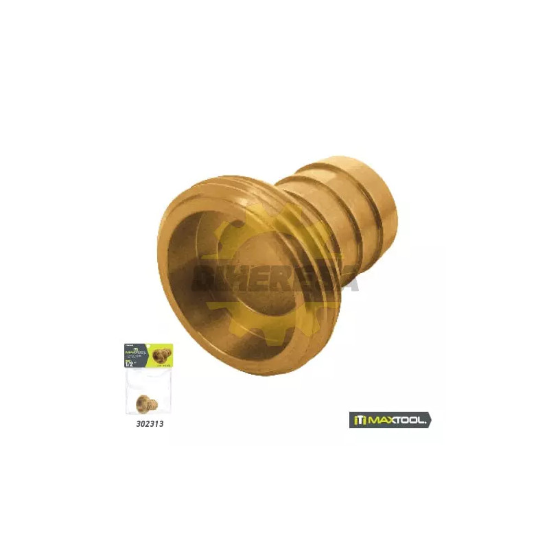 Conexion Sencilla De Laton Macho De 1/2" En Bolsa Con Caballete