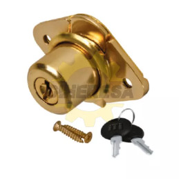 Cerradura Para Muebles Laton Brillante