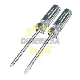 Juego De 2 Desarmadores 1/4" X 4" Standard Y Phillips