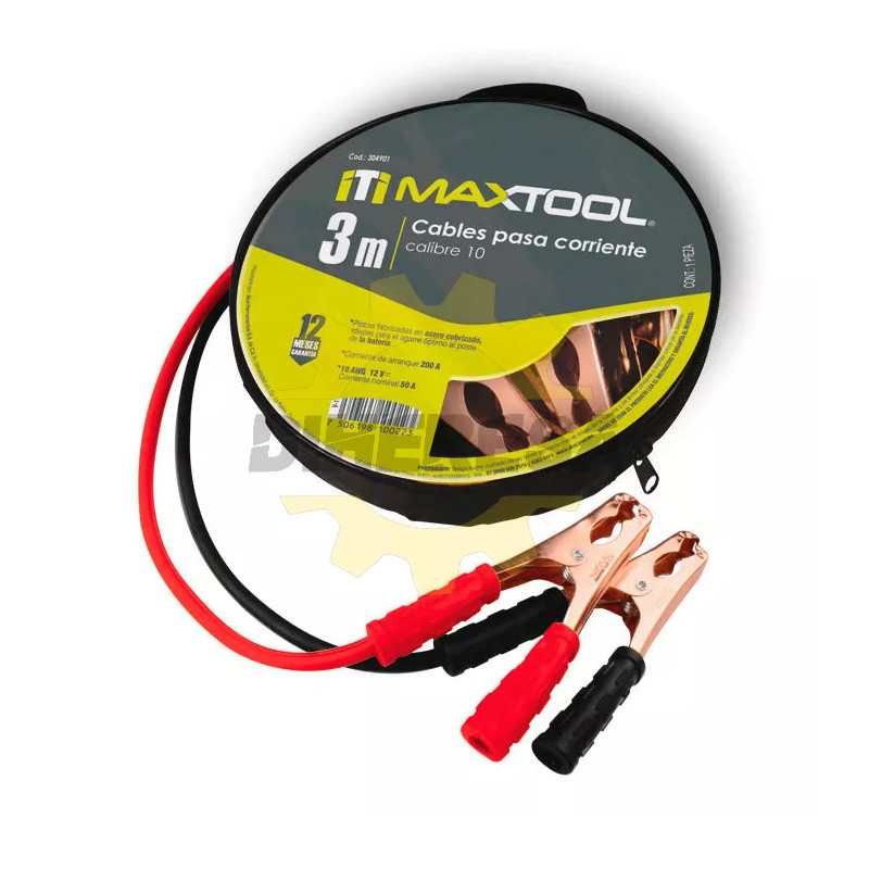 Cable Pasacorriente De 3 Mt Cal. 10