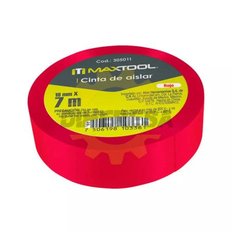 Cinta De Aislar Roja 19mmx7m
