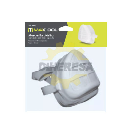 Mascarilla Plastica Con Filtro Y Repuesto Por Pieza