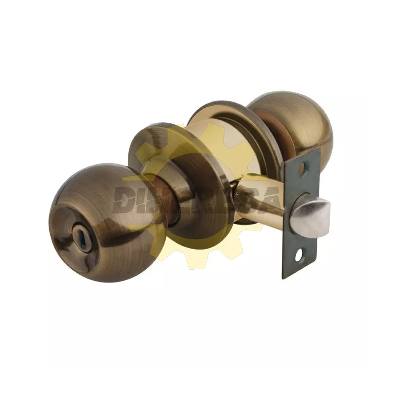 Cerradura De Pomo Tipo Esfera, Laton Antiguo (Entrada) Caja