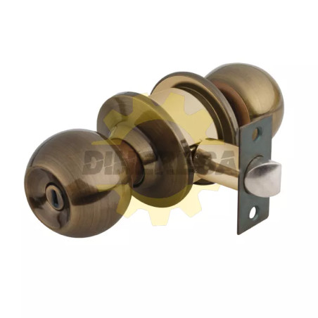 Cerradura De Pomo Tipo Esfera, Laton Antiguo (Recamara) Caja