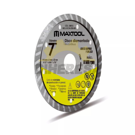 Disco Diamantado Rin Continuo  De 4 1/2" - Mx
