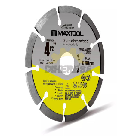 Disco Diamantado Rin Segmentado De 7" - Mx