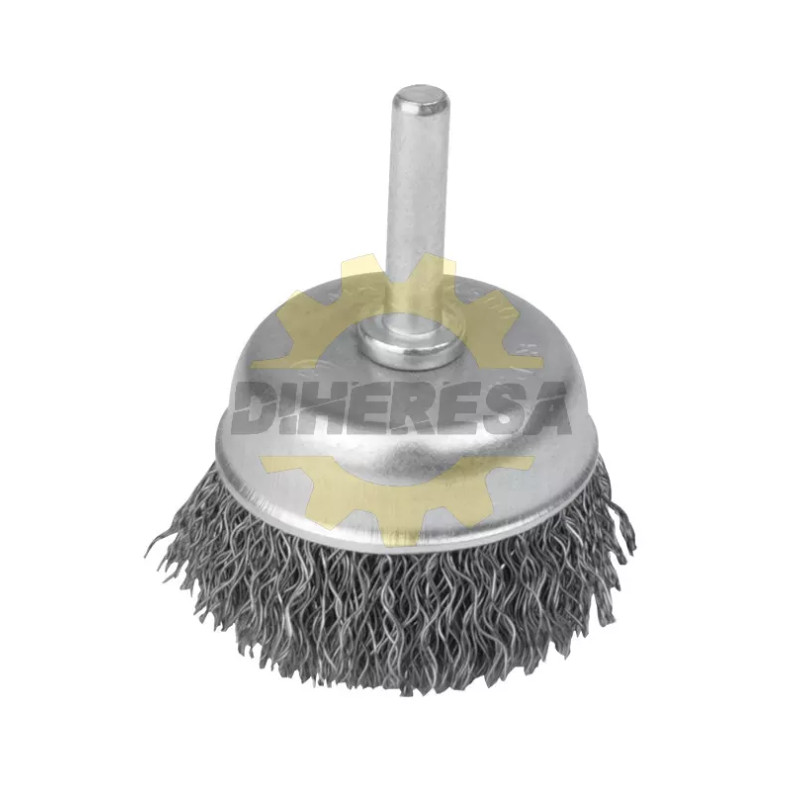 Carda De Copa Con Zanco, Alambre Grueso Pulido 2 3/4"