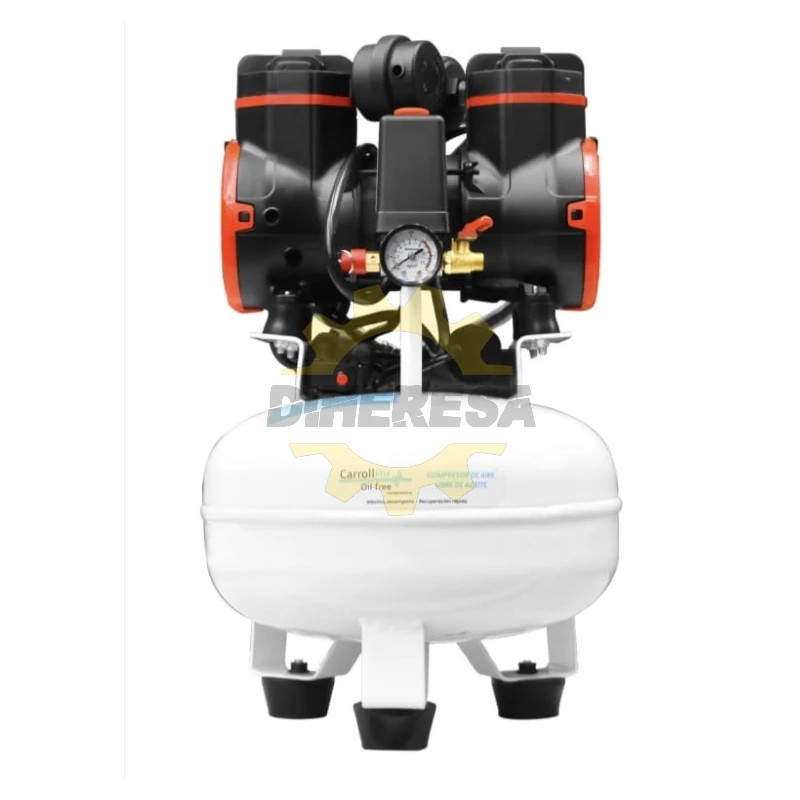 CAR-HSUDV900X1X12L CARROLL Compresor Libre De Aceite 12lts 1.25hp