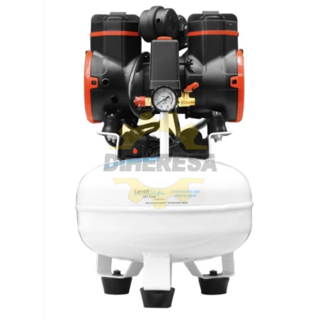 CAR-HSUDV900X1X12L CARROLL Compresor Libre De Aceite 12lts 1.25hp