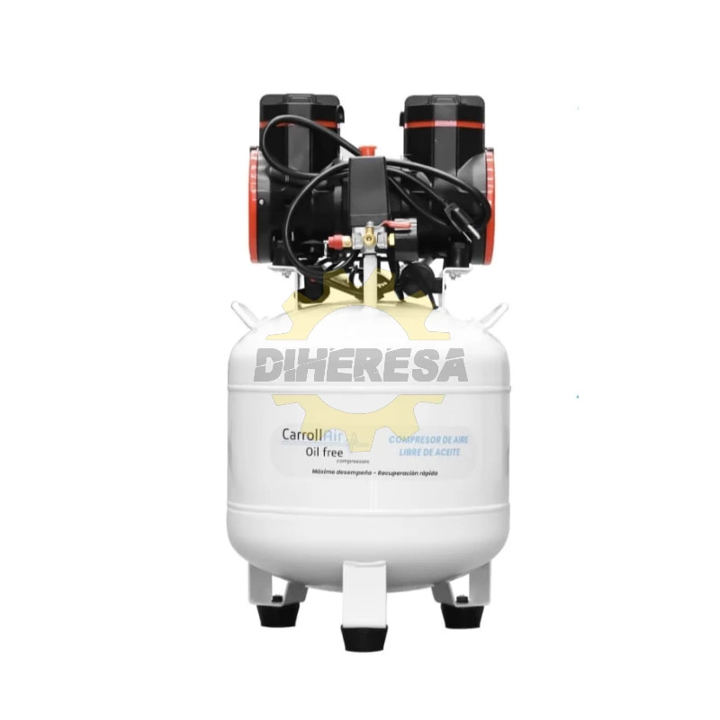 CAR-HSUD1450X1X30L CARROLL Compresor Libre De Aceite 30lts 2hp