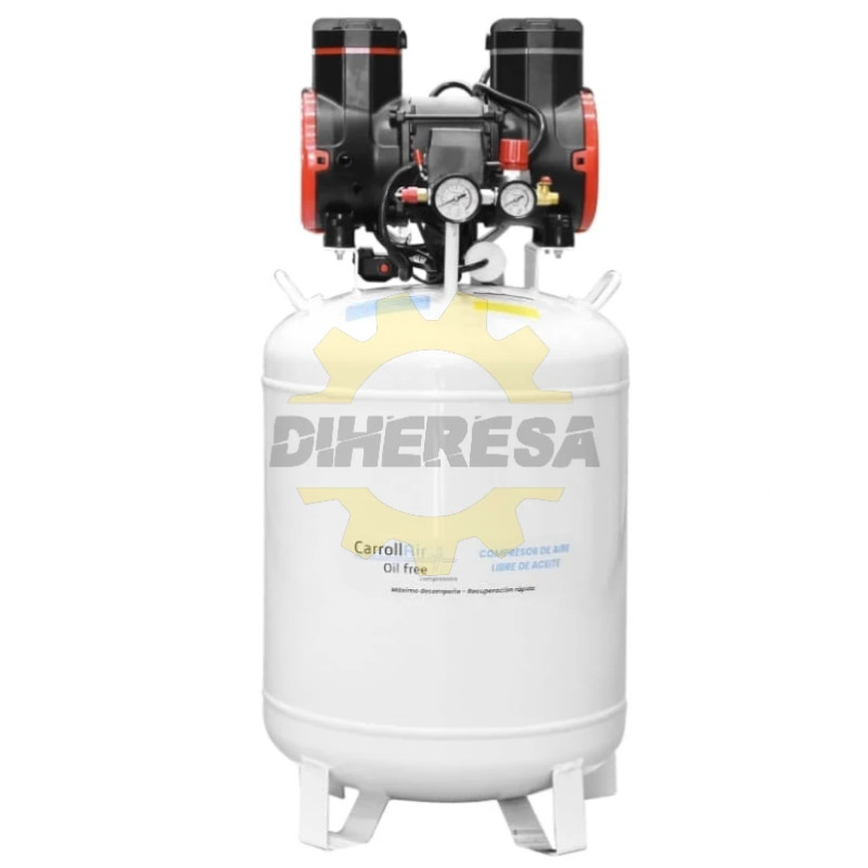 CAR-HSUDV15001X70L CARROLL Compresor Libre De Aceite 50lts 2hp