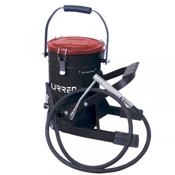 23623 URREA Inyector de grasa de pedal con cubeta de 10 kg Urrea | DIHERESA