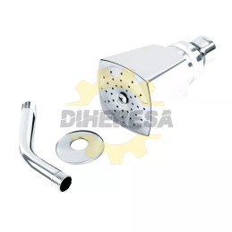 Regadera Cuadrada Metalica Con Brazo Y Chapeton