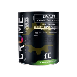 Pintura Esmalte Negro Mate 1 Lt