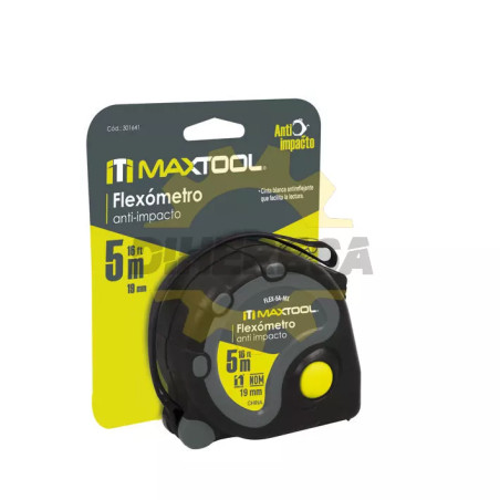 Flexometro De 5 Mts Anti Impacto En Blister