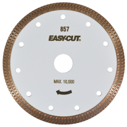 Disco de diamante turbo de 6 x 0.067 x 7/8 Pulgadas para corte de cuarcita y loseta dura.