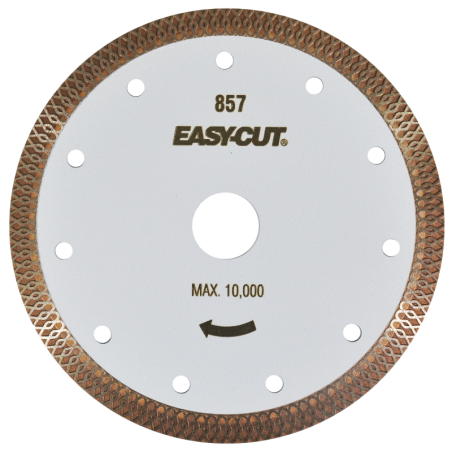 Disco de diamante turbo de 6 x 0.067 x 7/8 Pulgadas para corte de cuarcita y loseta dura.