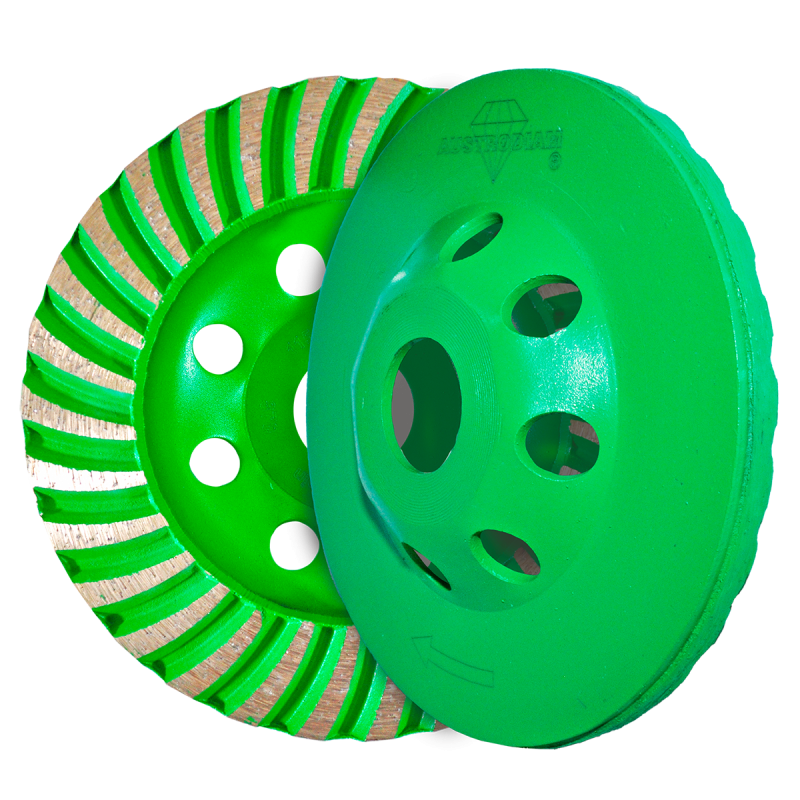 Copa turbo de diamante para desbaste de granito y mármol 4-1/2 x 7/8 Pulgadas.