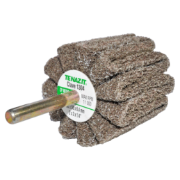 Rueda de fibra de 2 x 2 x 1/4 Pulgadas, grano Medio para satinado y acabado de superficies.