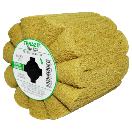 Rodillo de fibra de 4 x 4 x 3/4 Pulgadas, grano Muy Fino para satinado y acabado de superficies.