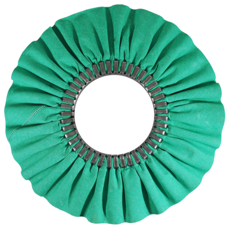 Rueda de tela tratada de 18 x 7 Pulgadas para pulido.