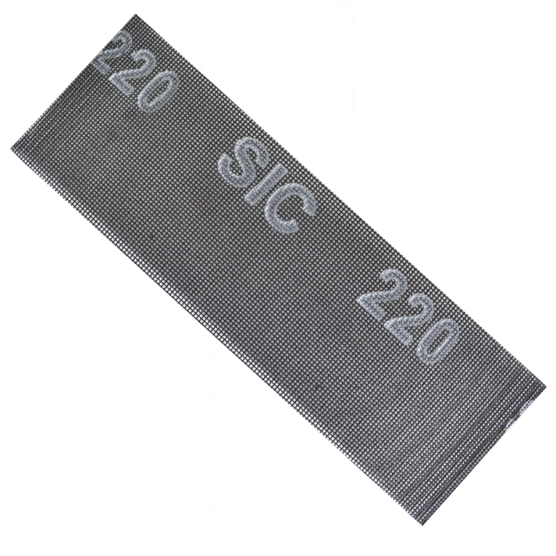 Hoja de malla de 4 x 12 - 1/2 Pulgadas, TIMAC - 220 para lijado de superficies.