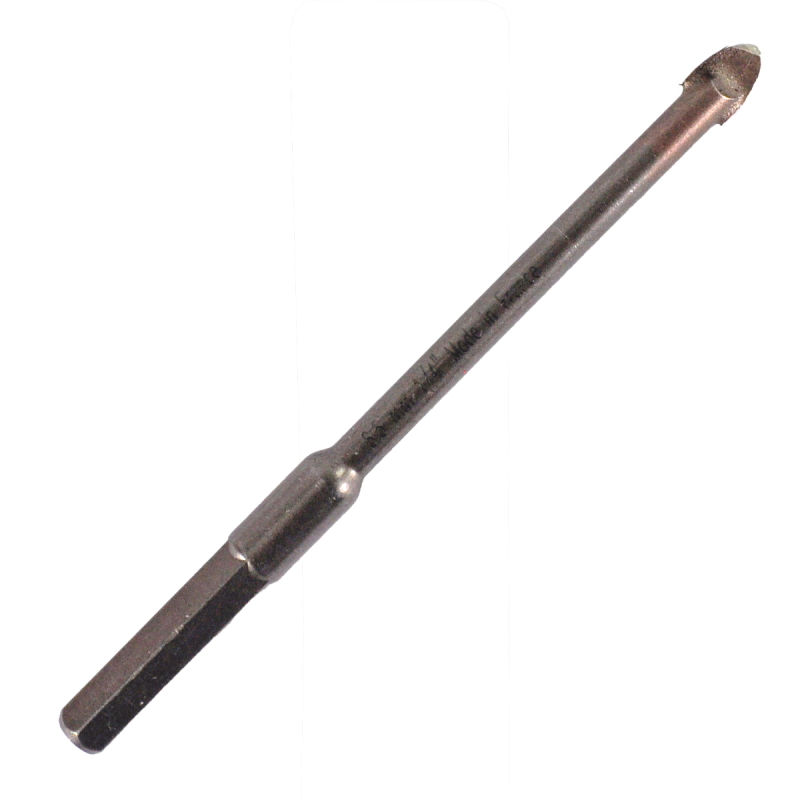 Broca Premium de 1/4 x 4 Pulgadas para perforar vidrio, azulejo y materiales cerámicos.