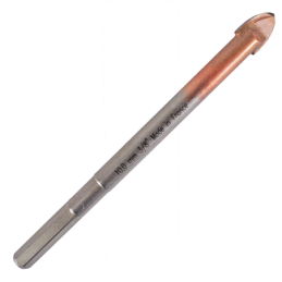 Broca Premium de 3/8 x 4 Pulgadas para perforar vidrio, azulejo y materiales cerámicos.