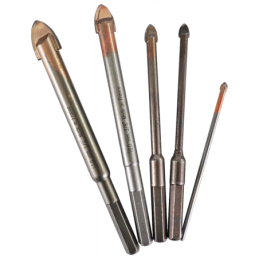 Juego de 5 brocas Premium de 3, 5, 6.5, 10, 13 mm para perforar vidrio, azulejo y materiales cerámicos.